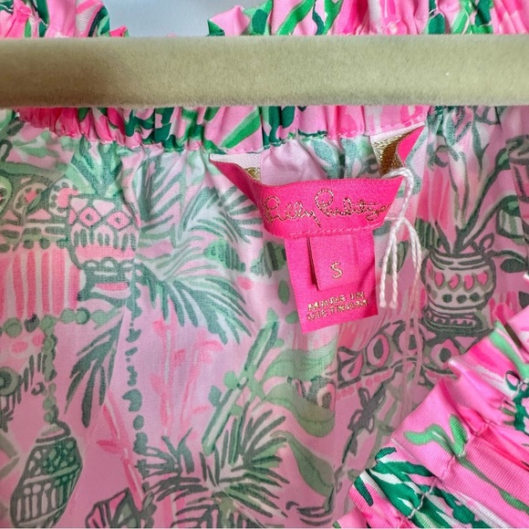 Lilly Pulitzer Winifred Off-The-Shoulder Top Mandevilla Baby Always Worth Size S - Picture 8 of 14